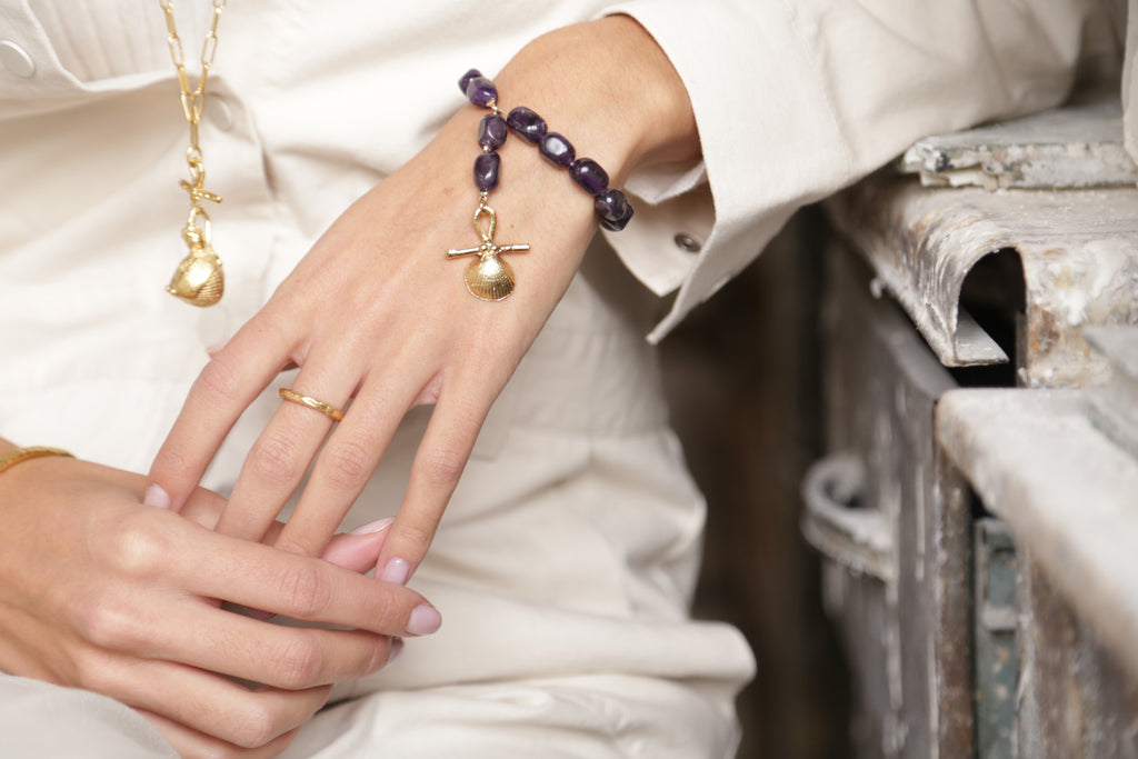 Bracelet améthystes Lou - carthage-creation